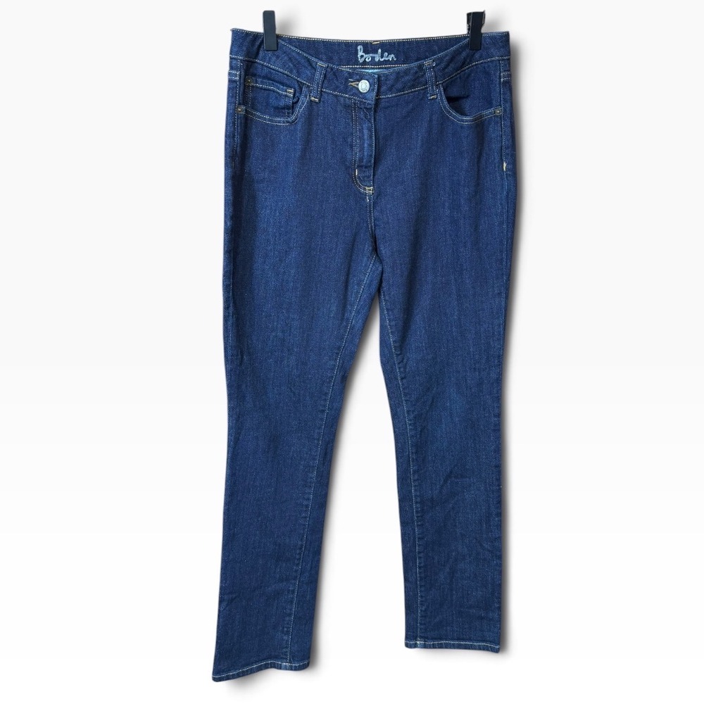 Boden Women Dark Wash Straight Leg Jeans Denim Classic 5-Pocket Size 32x30